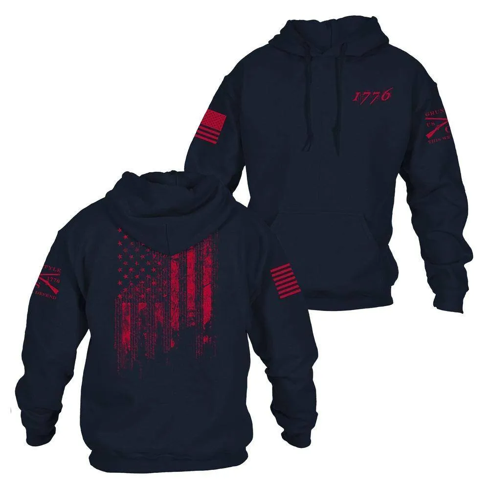 1776 Flag Hoodie - Navy