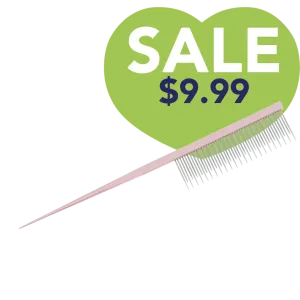 7" Pink Rat Tail Dematting Comb by PetStore.Direct