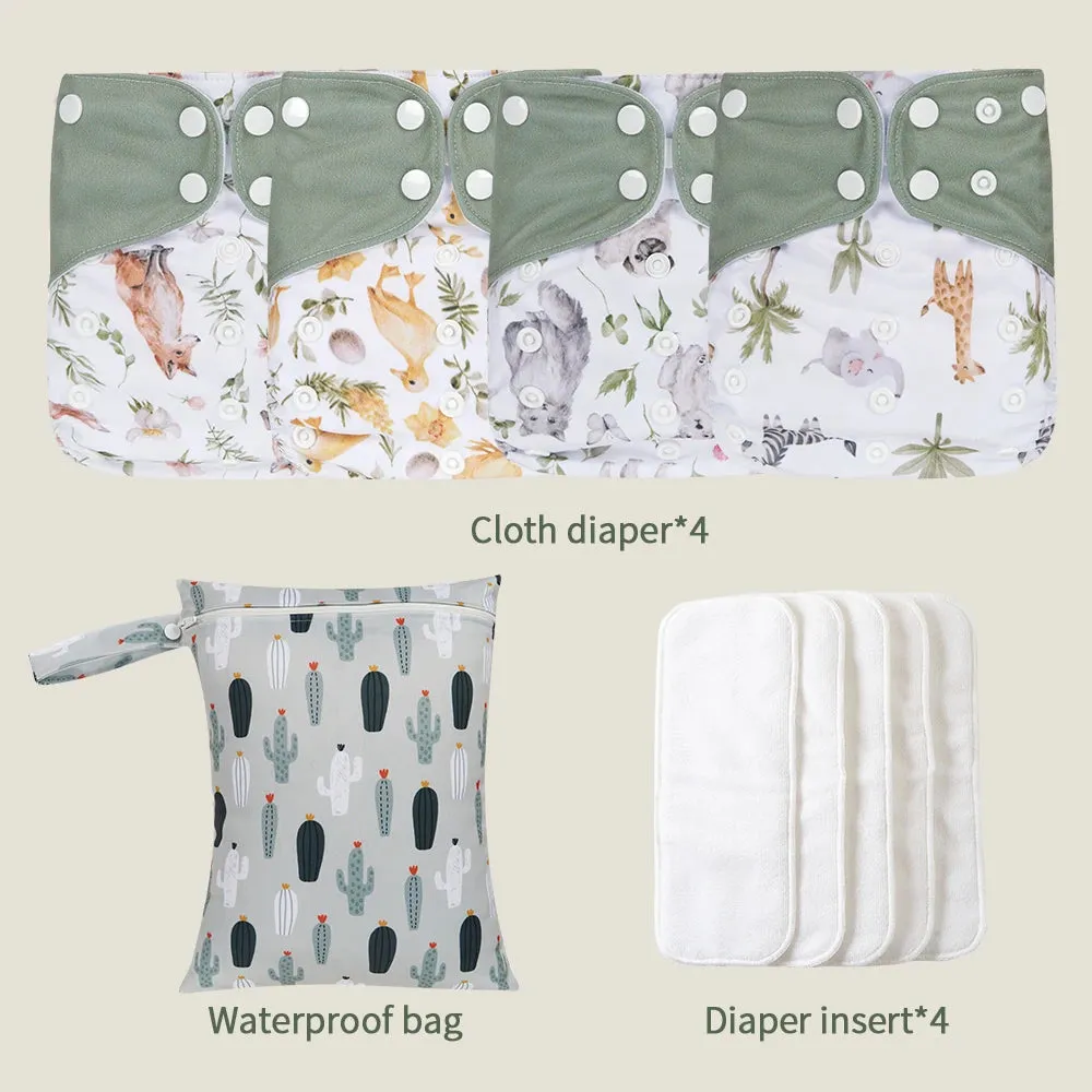 9-Piece Reusable Cloth Diaper Set