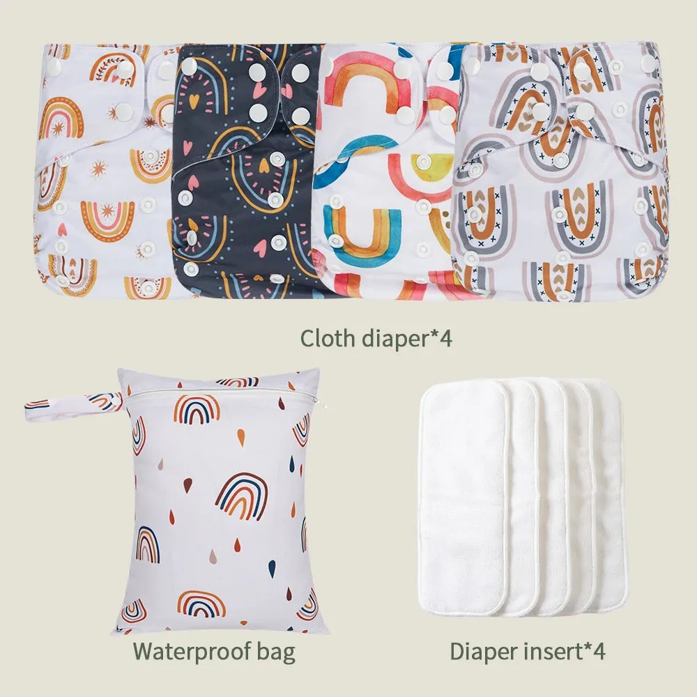 9-Piece Reusable Cloth Diaper Set