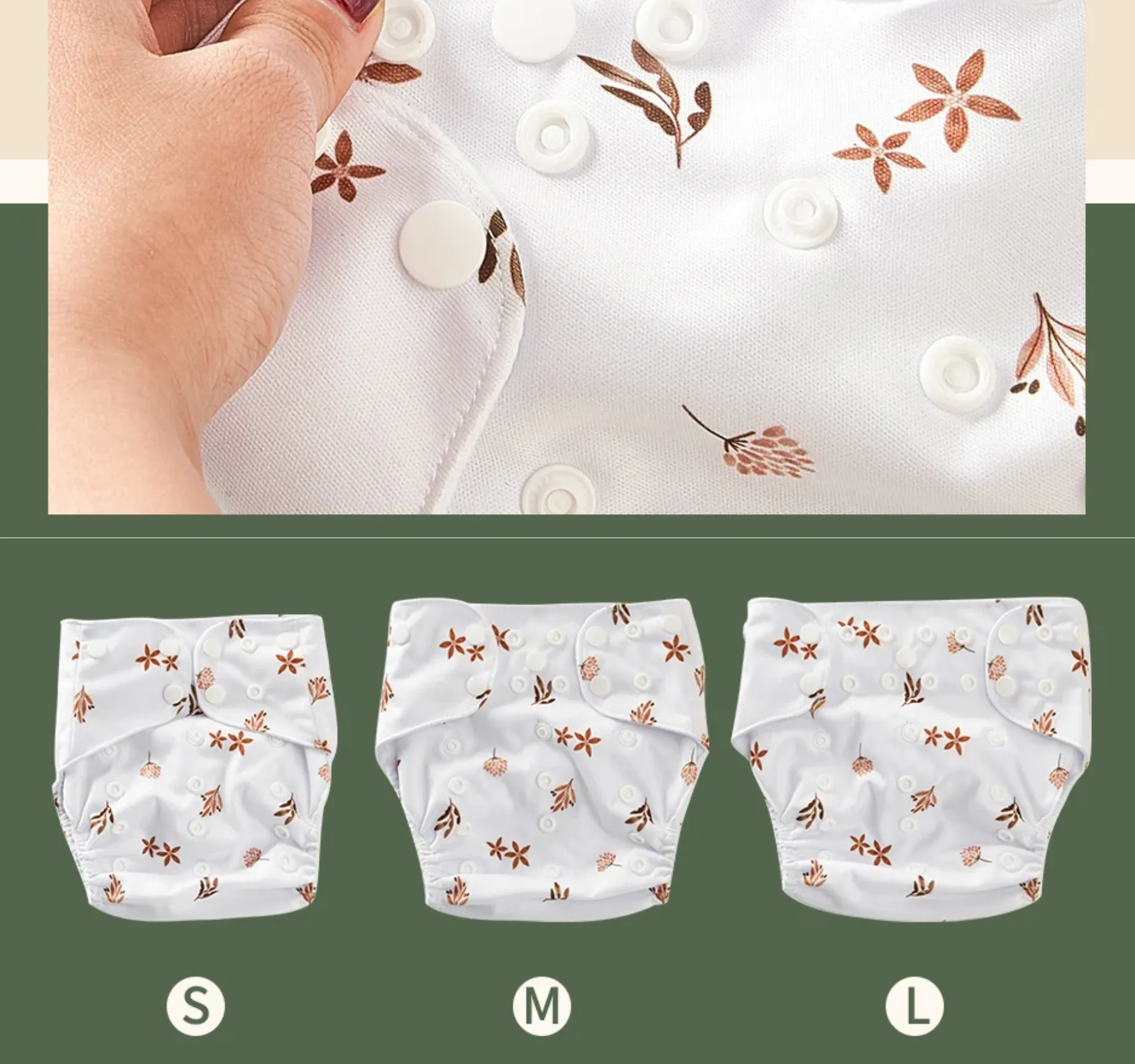 9-Piece Reusable Cloth Diaper Set