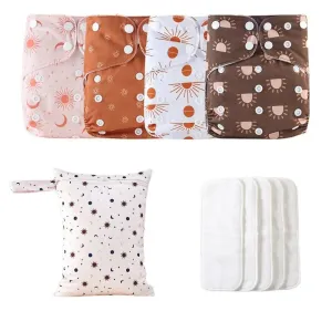 9-Piece Reusable Cloth Diaper Set