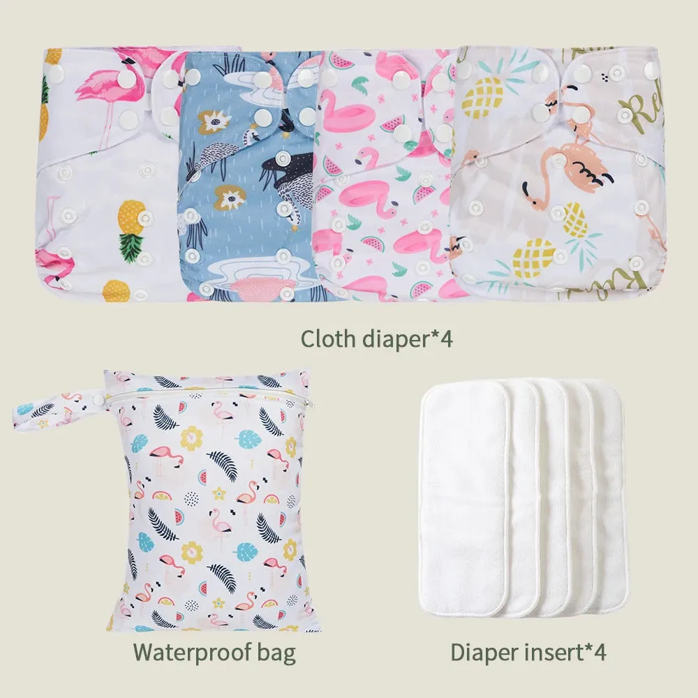 9-Piece Reusable Cloth Diaper Set