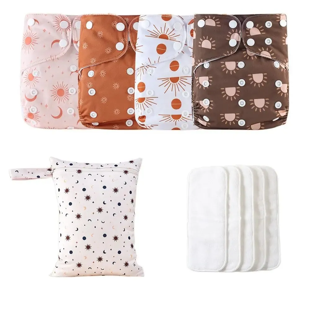 9-Piece Reusable Cloth Diaper Set