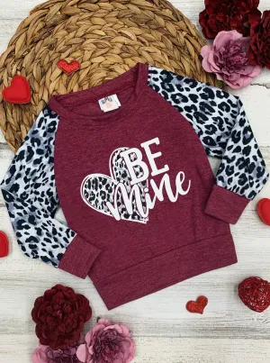 Be Mine Leopard Print Sleeve Top