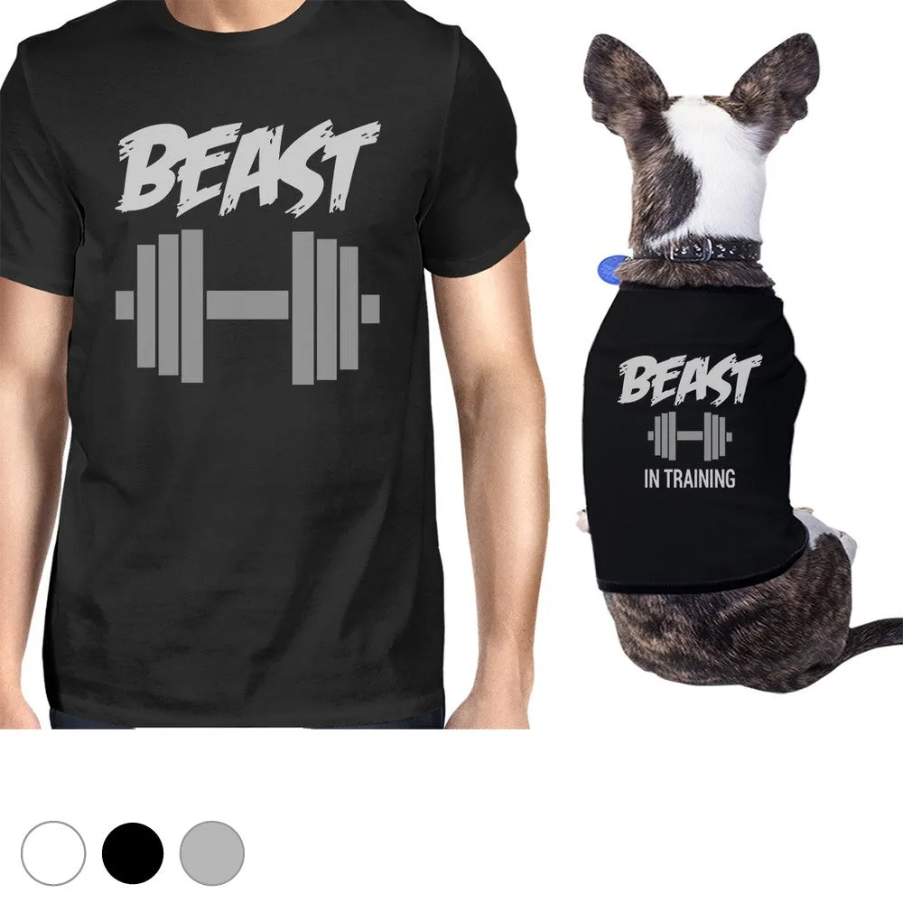 Beast In Training Small Dog and Owner Matching Shirts Dog Mom Gifts