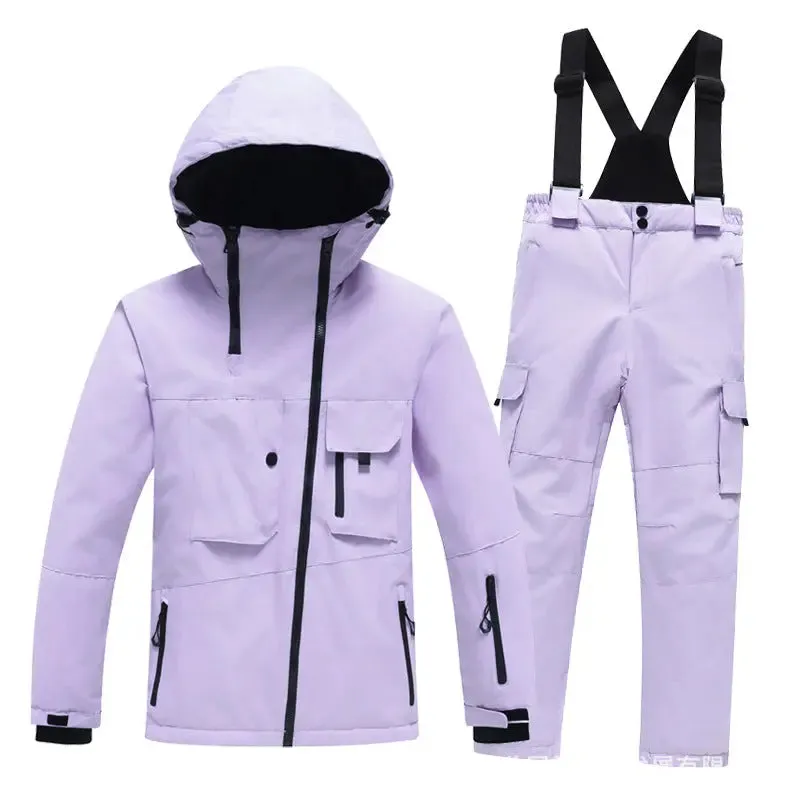 Boys & Girls Snowboarding Outfits Winter 2 Pieces Ski Overalls Set