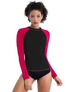 BUBBLELIME 84P/16S Long Sleeve Rashguard for Women Mix Color_Tall Size