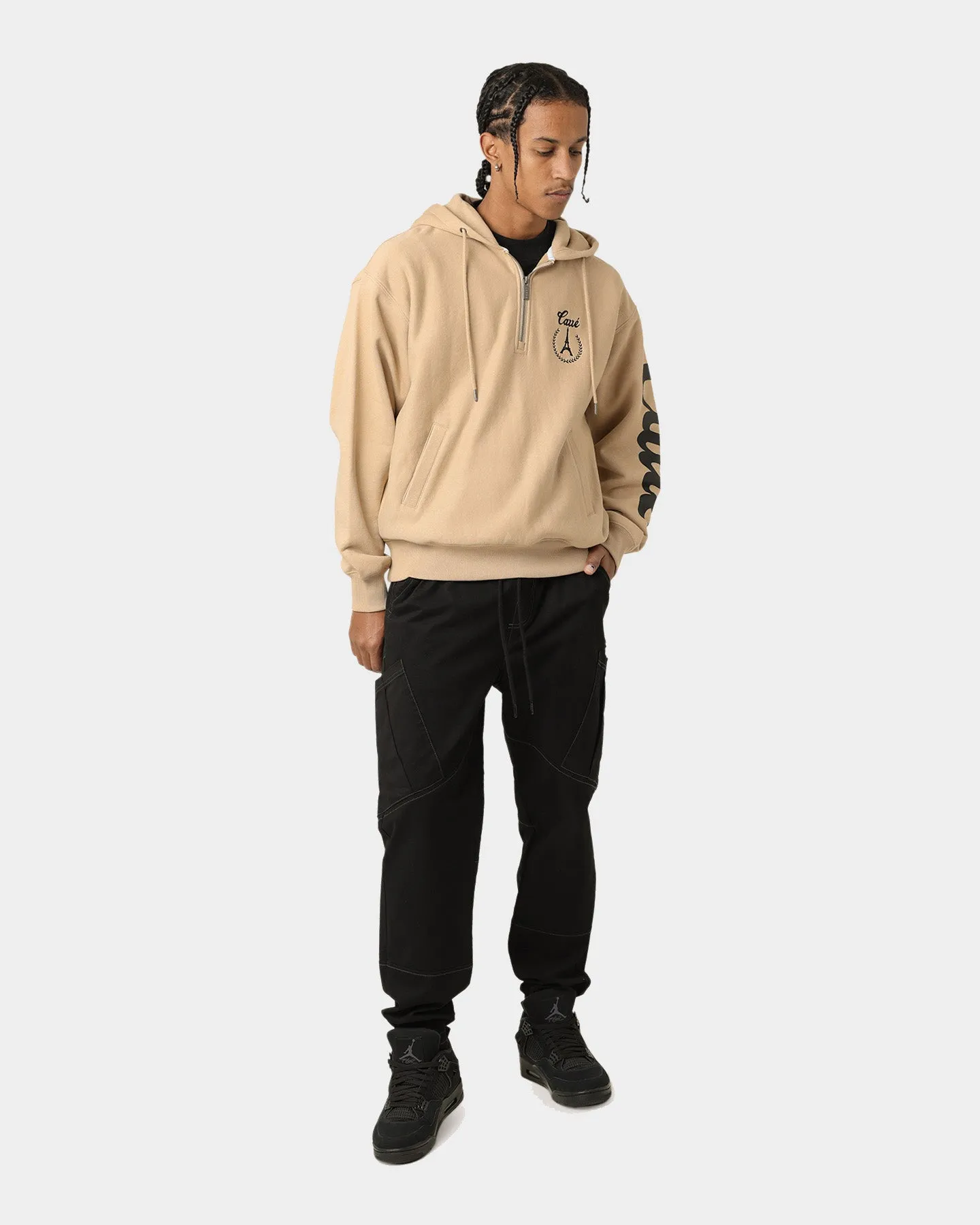 Carré Royale Quarter Zip Hoodie Stone