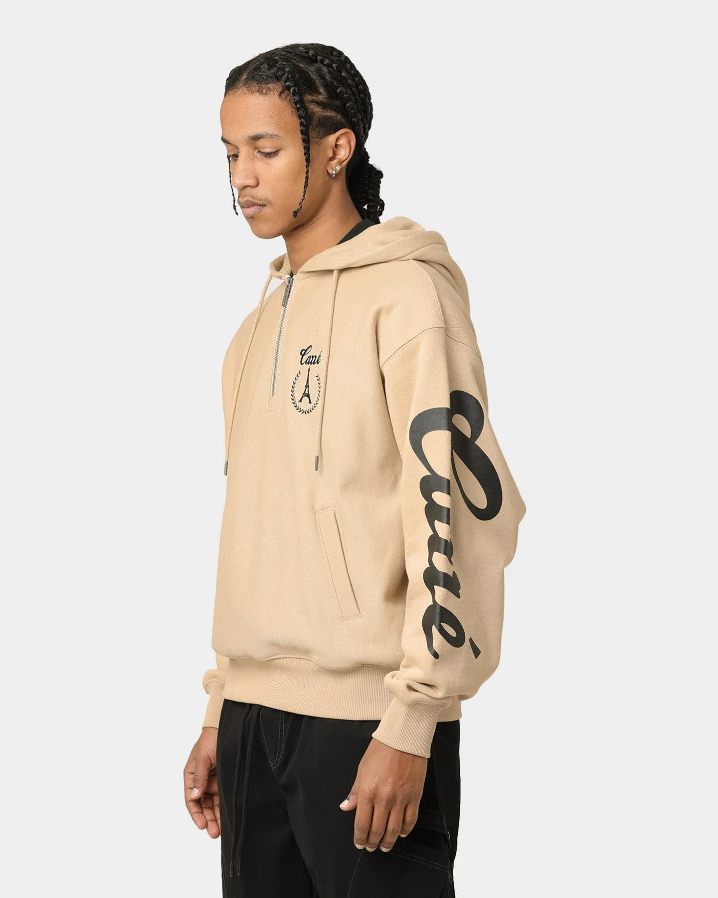 Carré Royale Quarter Zip Hoodie Stone