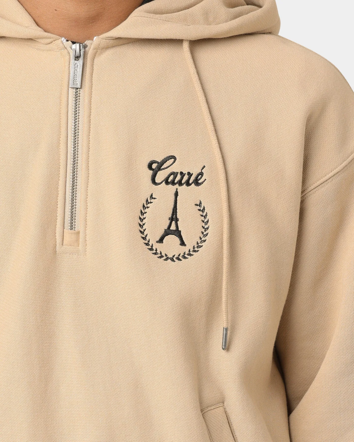 Carré Royale Quarter Zip Hoodie Stone