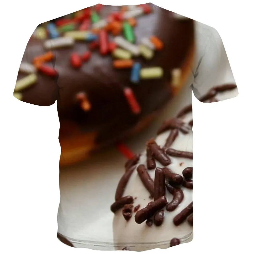 Chocolate T-shirt Men Brown T-shirts Graphic Delicious Shirt Print Bitter T shirts Funny