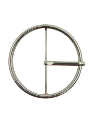 Classy Round Shiny Silver Alloy Prong Buckle