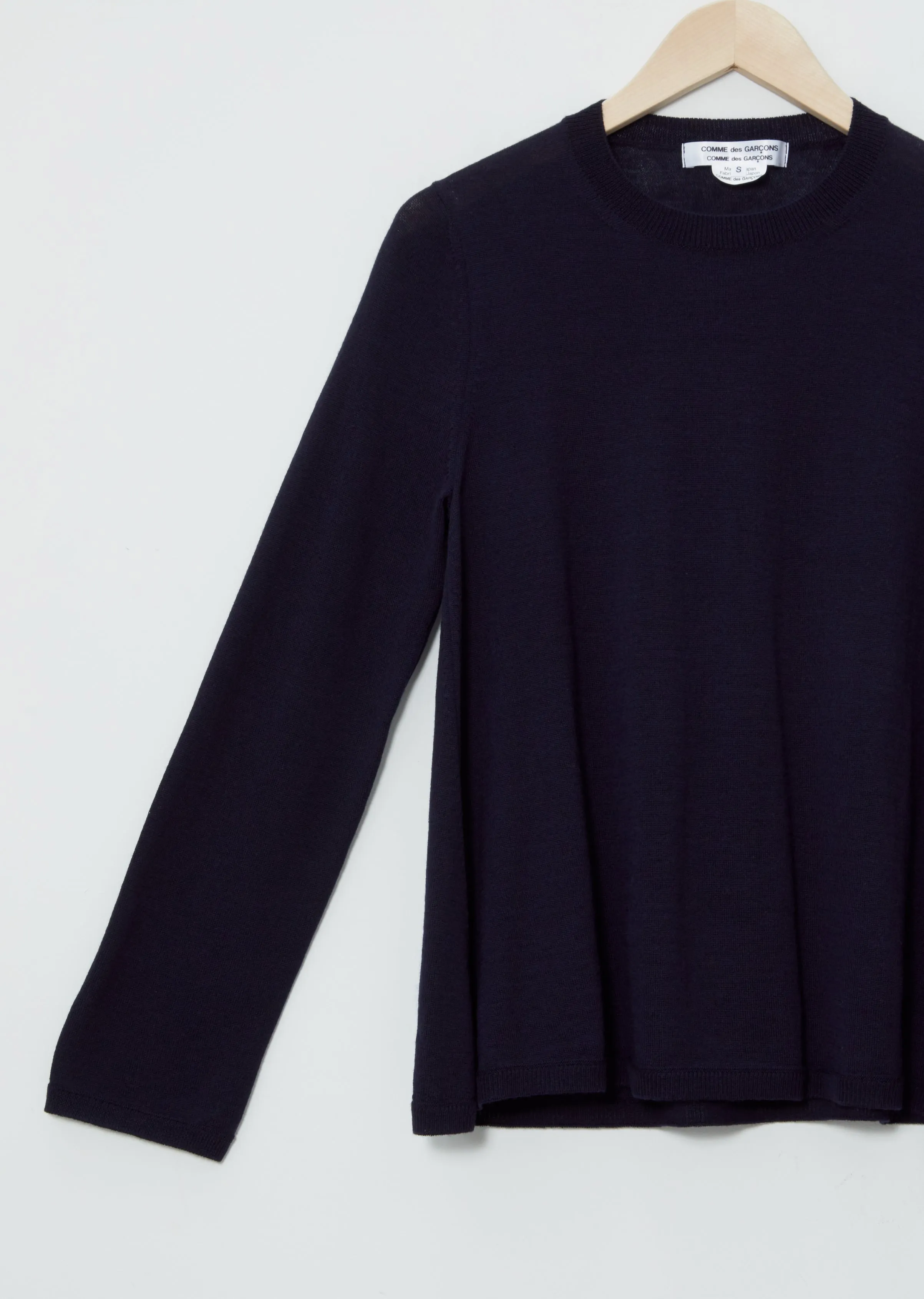 Flared Crewneck Long Sleeve Sweater