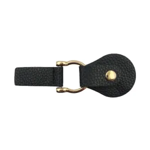 Golden Tone With Black PU Snap Belt Buckle