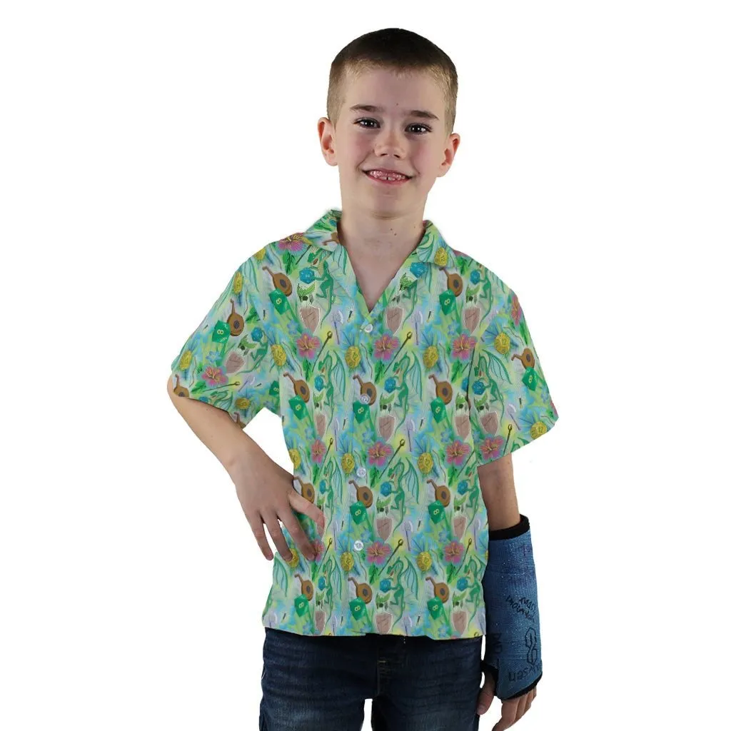 Green Dragon Encounter Dnd Youth Hawaiian Shirt