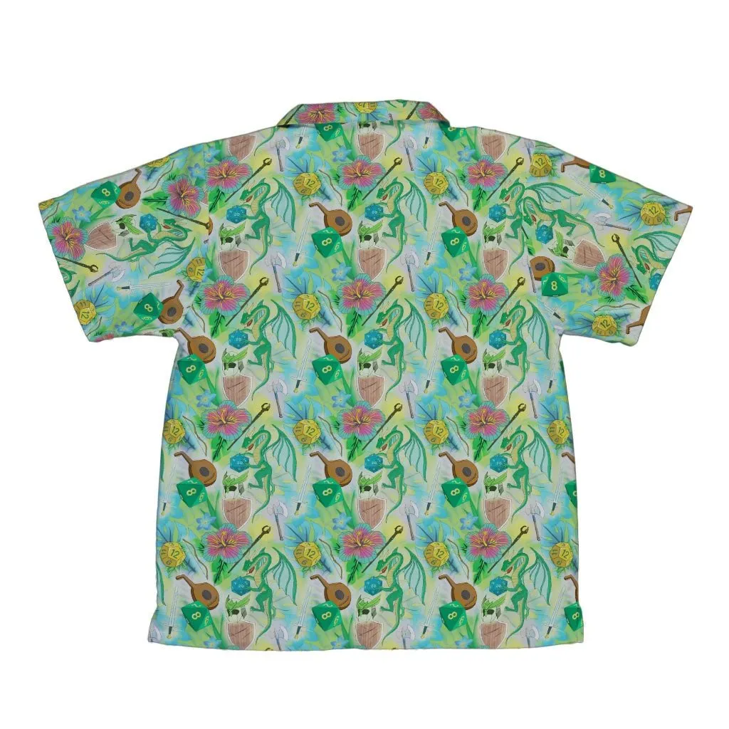 Green Dragon Encounter Dnd Youth Hawaiian Shirt