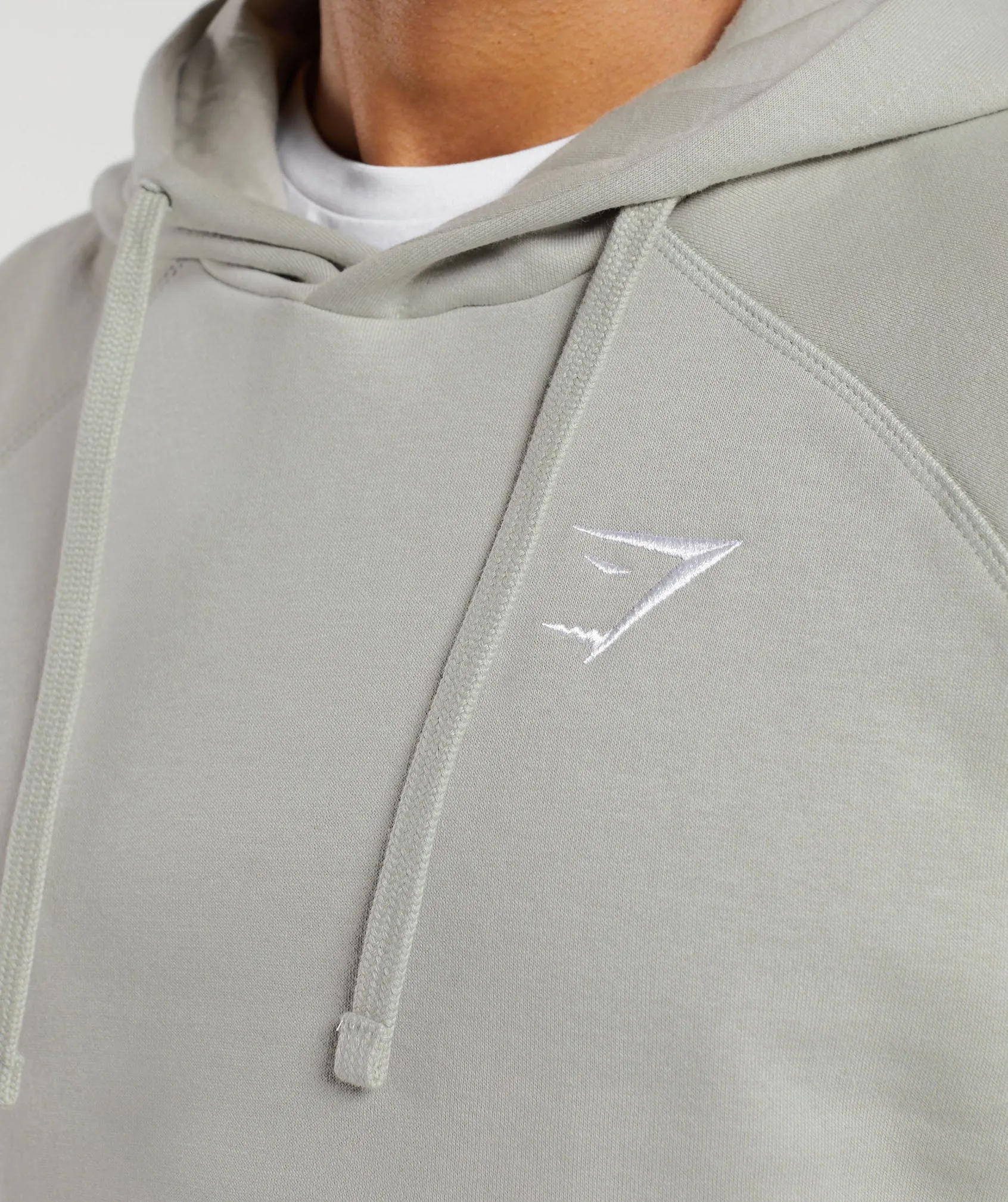 Gymshark Crest Hoodie - Stone Grey