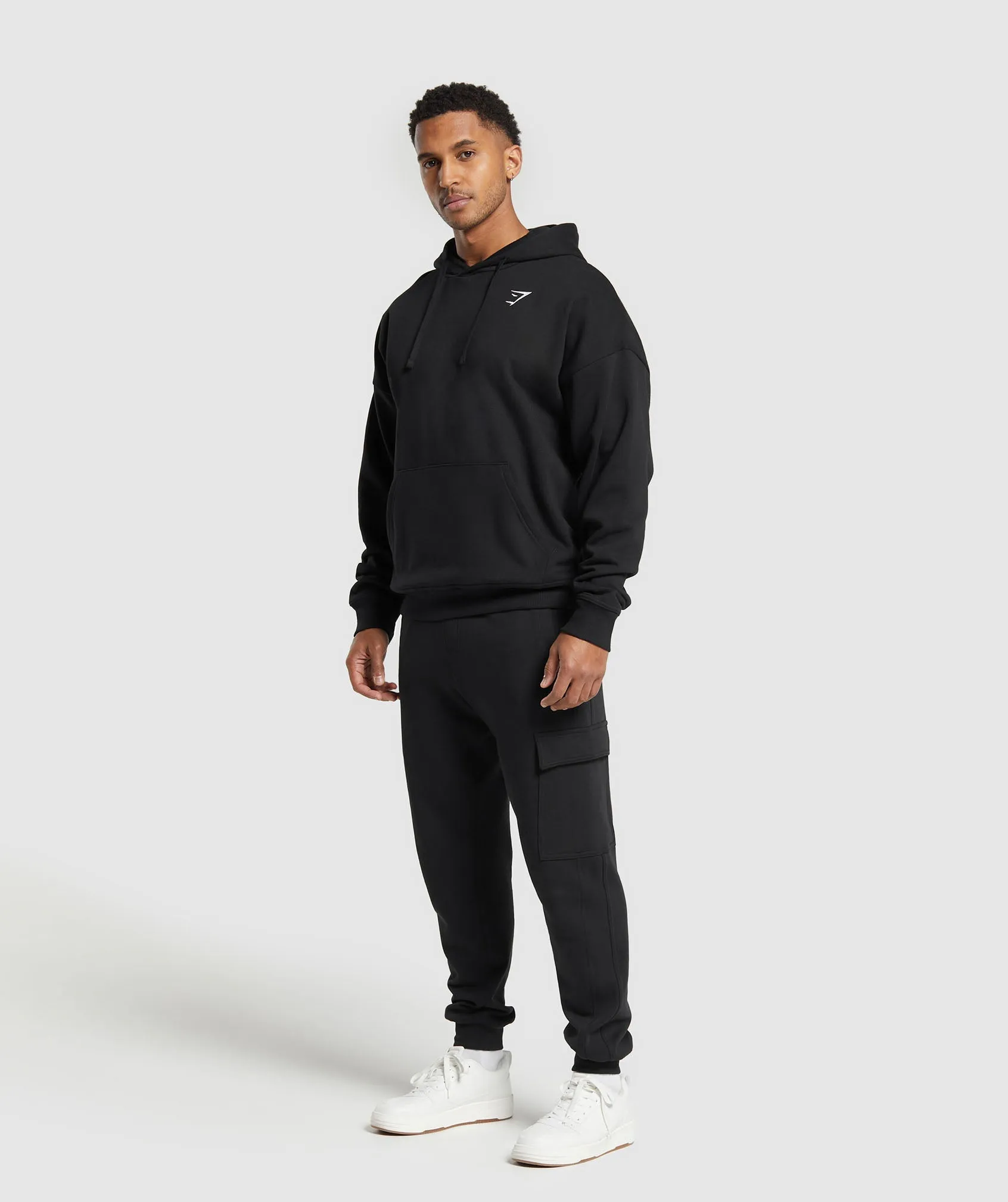 Gymshark Crest Oversized Hoodie - Black