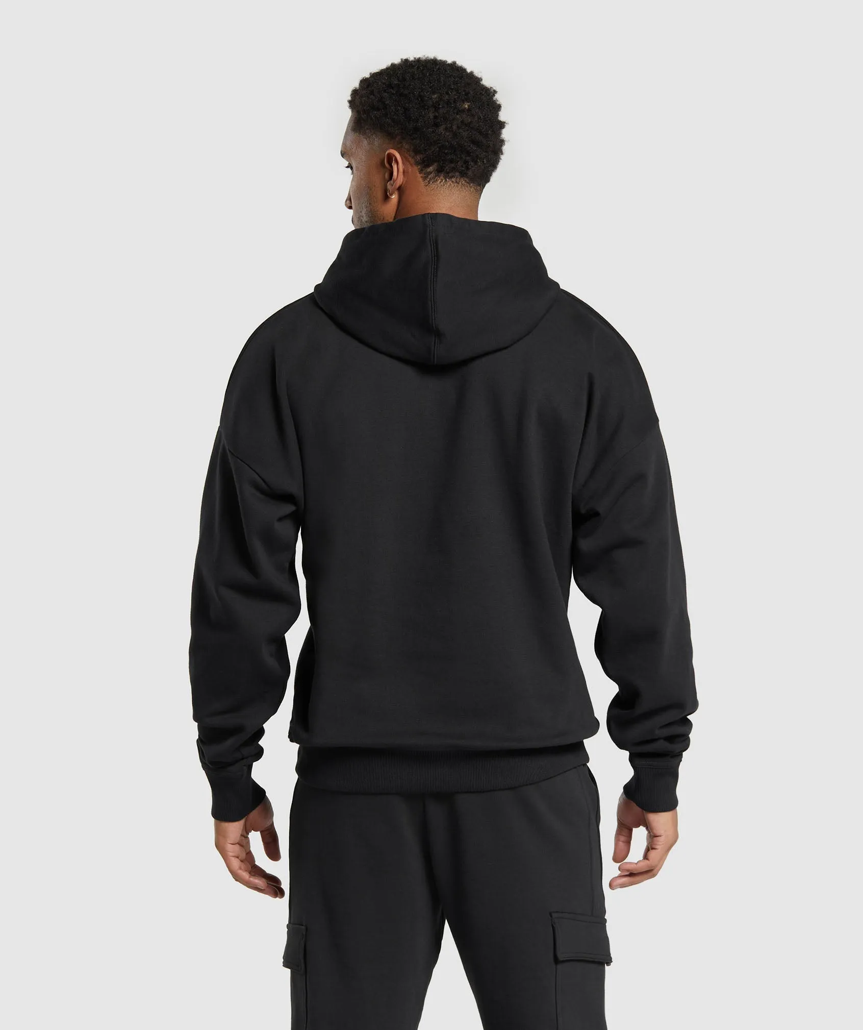 Gymshark Crest Oversized Hoodie - Black