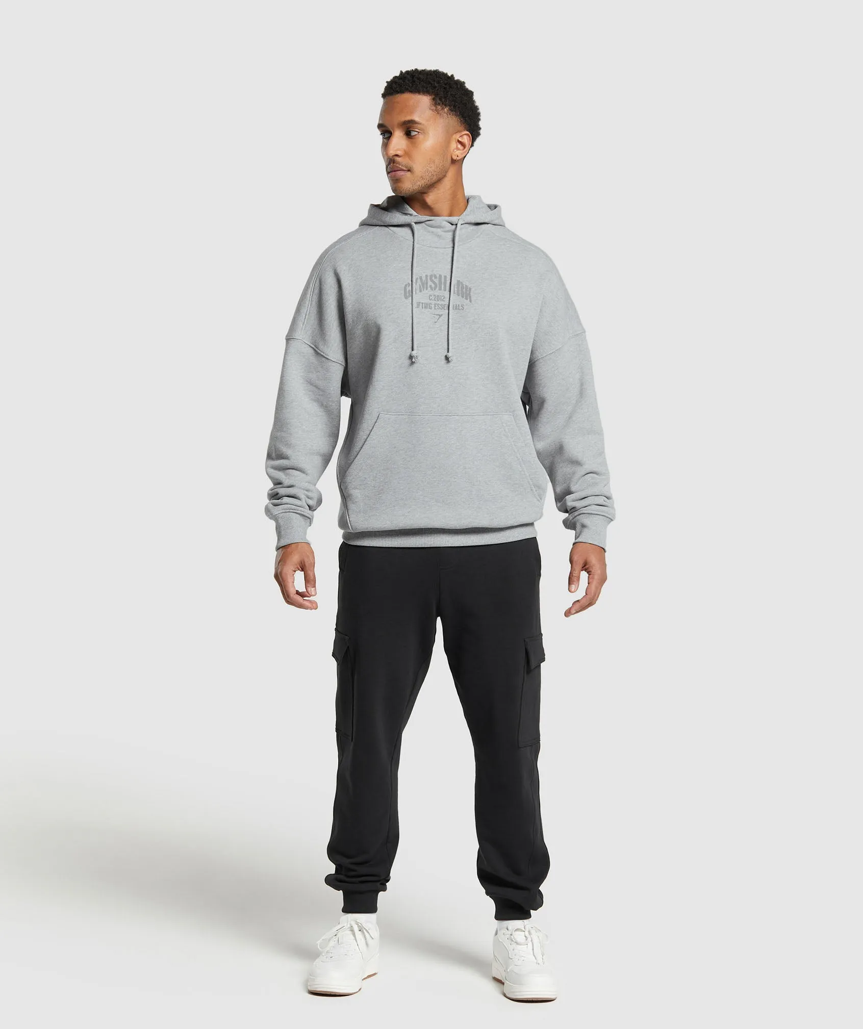 Gymshark Heavyweight Washed Hoodie - Platinum Grey Marl