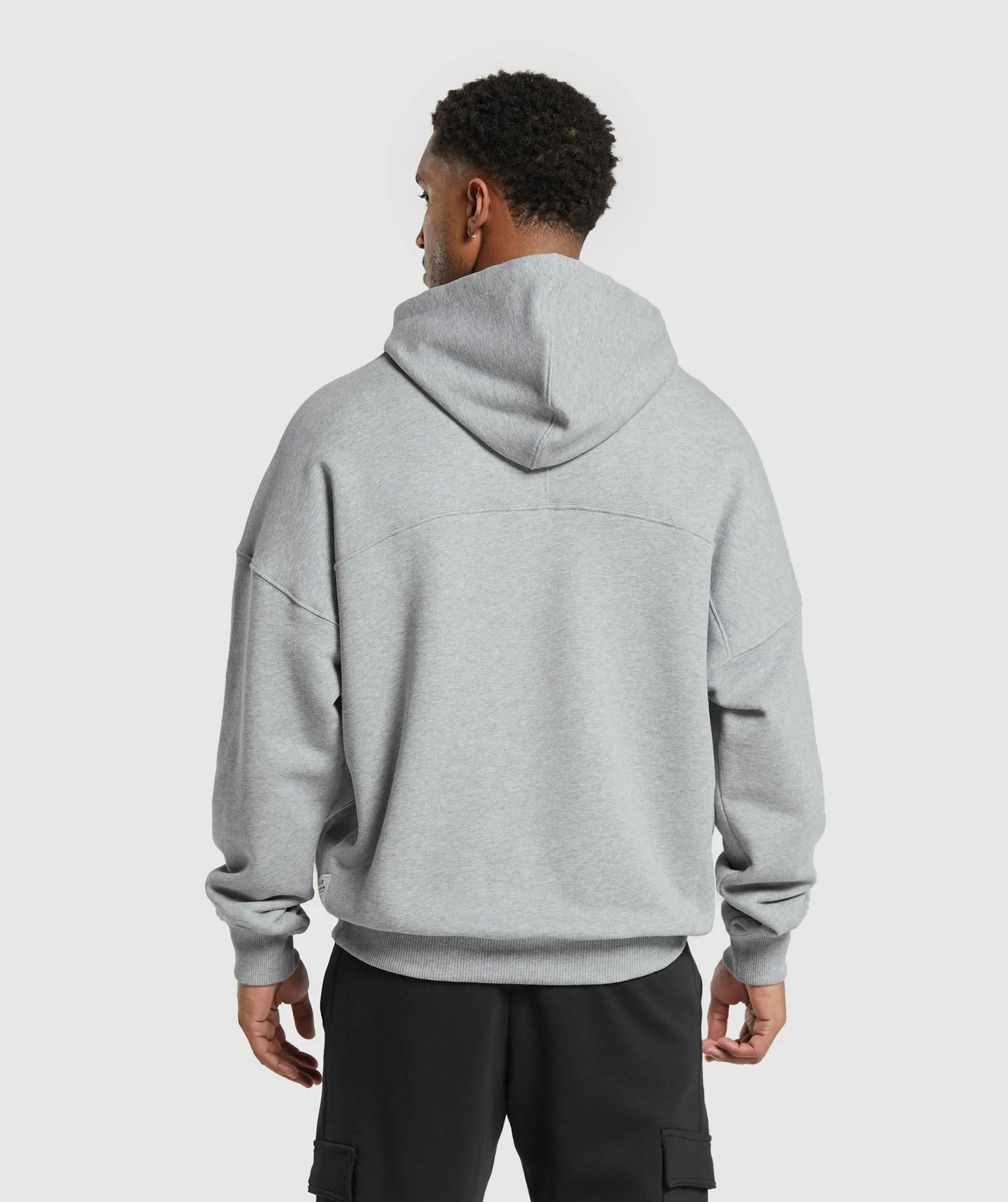 Gymshark Heavyweight Washed Hoodie - Platinum Grey Marl