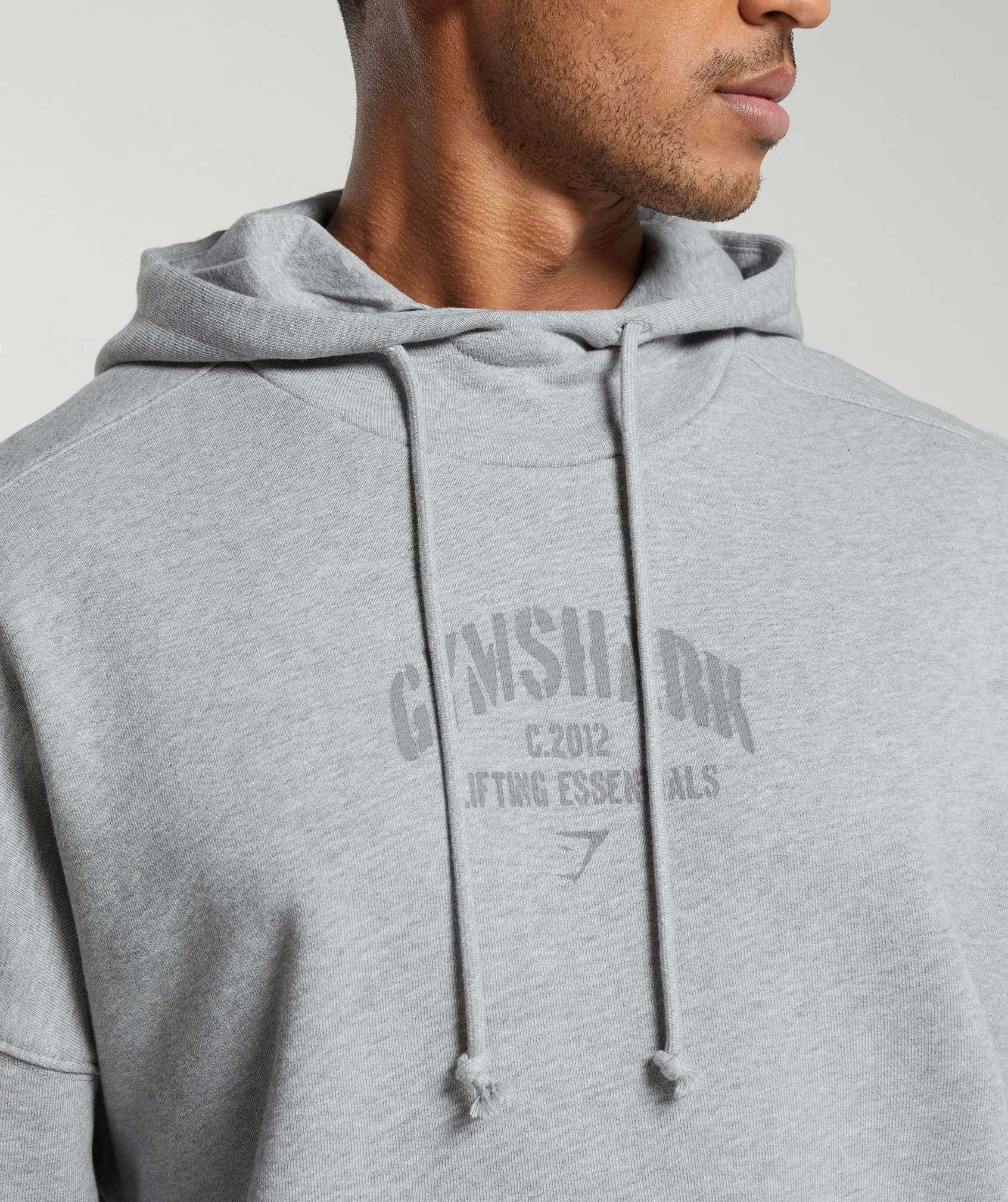 Gymshark Heavyweight Washed Hoodie - Platinum Grey Marl