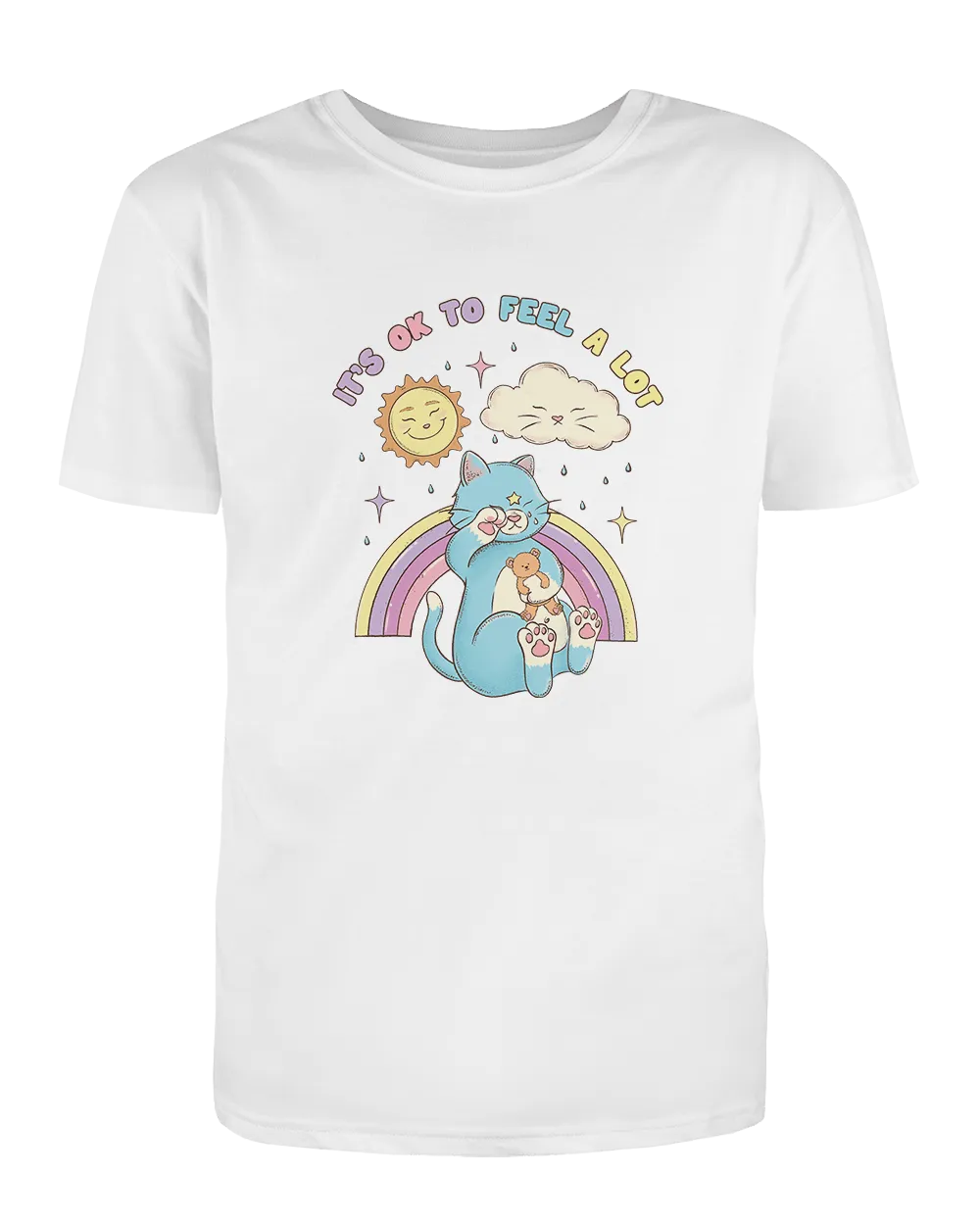 It's OK To Feel A Lot (Cat) - T-Shirt