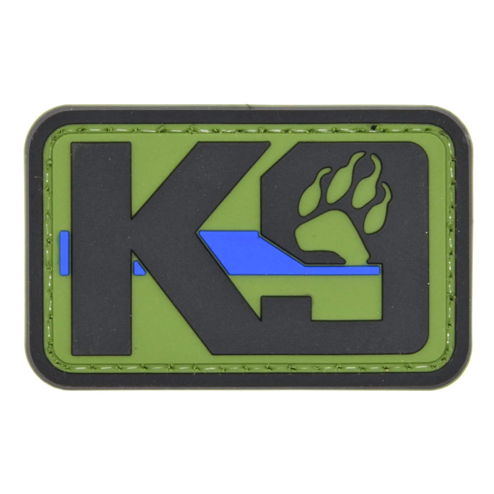 K9 Police Dog Patch Thin Blue Line/Green