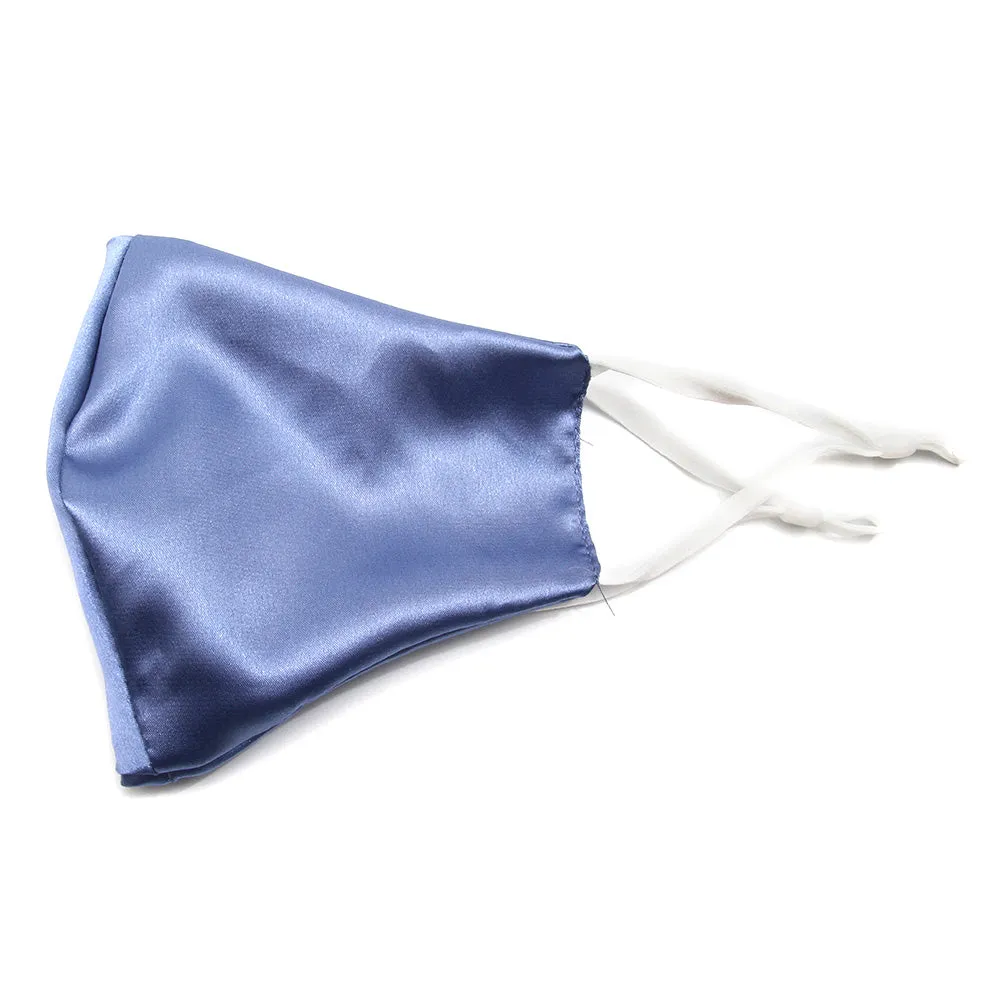 Lisette  Lt Blue Silky Satin Fashion Mask