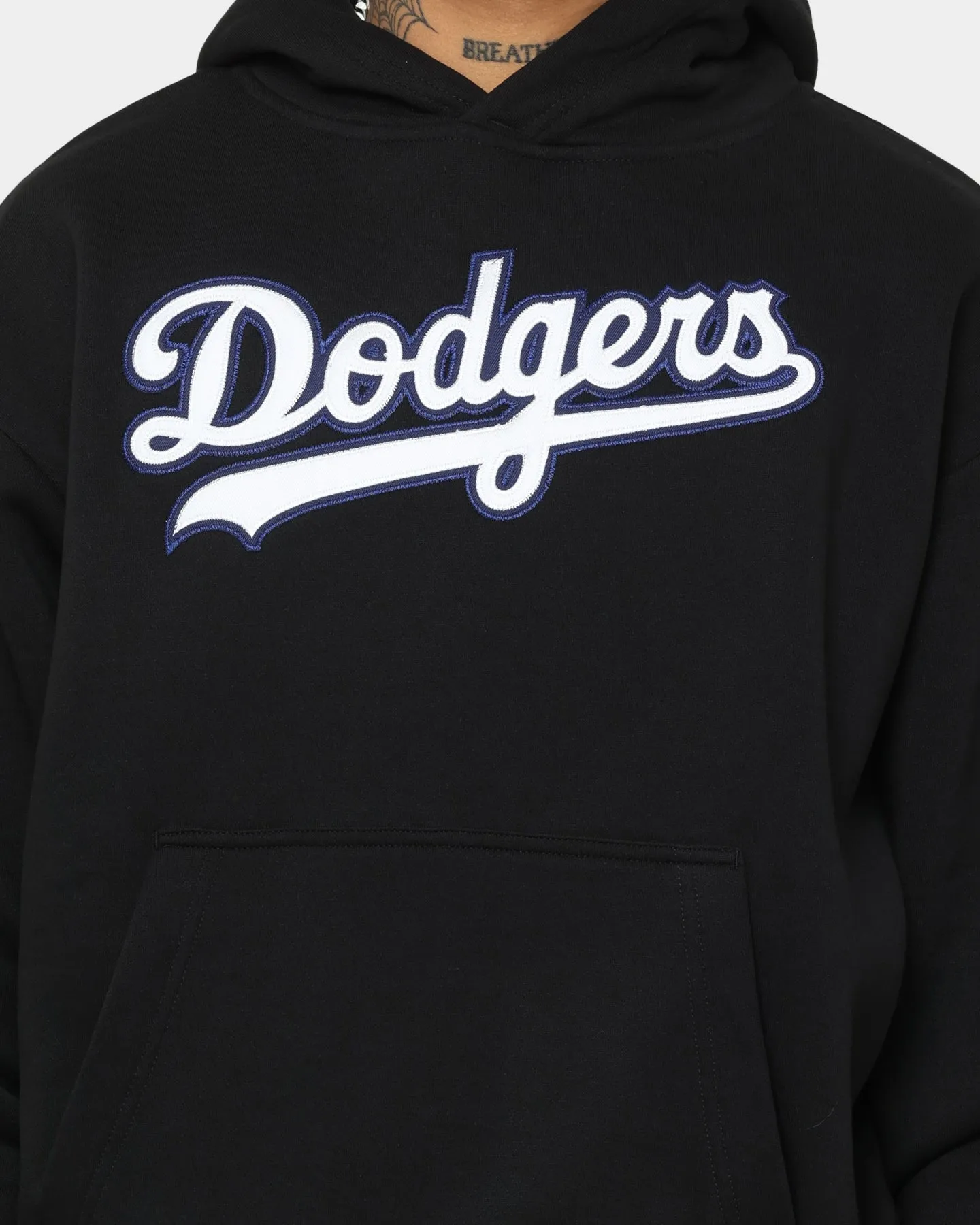 New Era Los Angeles Dodgers Lockstitch Script Hoodie Black