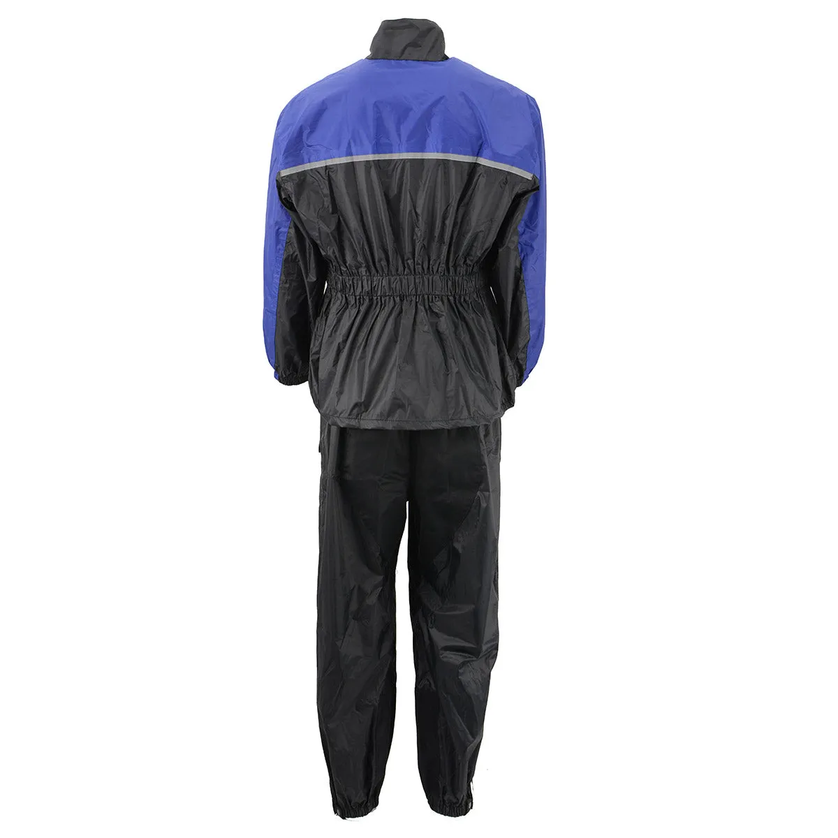 NexGen XS5031 Women's Blue and Black Water Proof Rain Suit with Cinch Sides