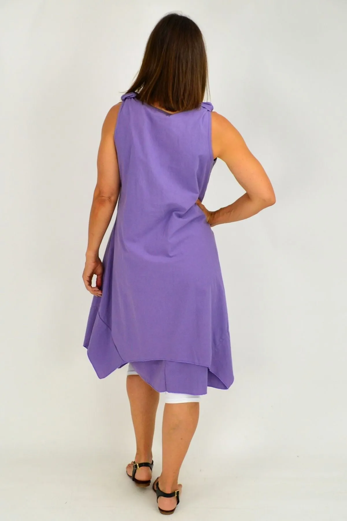 Purple Overlay Tunic Dress