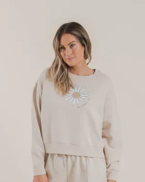 Rylee   Cru Women's Boxy Pullover - Shell Daisy Love