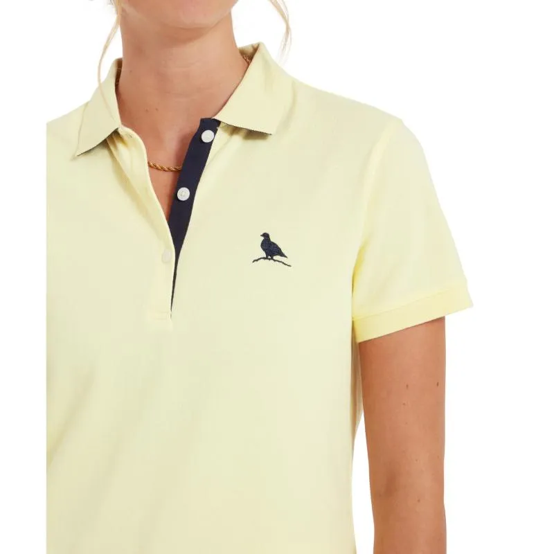 Schoffel St Ives Tailored Ladies Polo Shirt - Pale Lemon