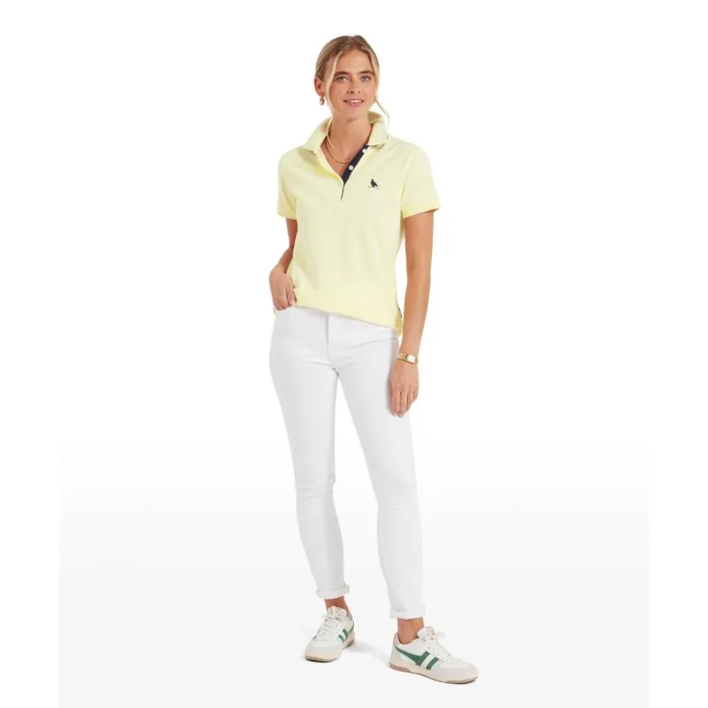 Schoffel St Ives Tailored Ladies Polo Shirt - Pale Lemon