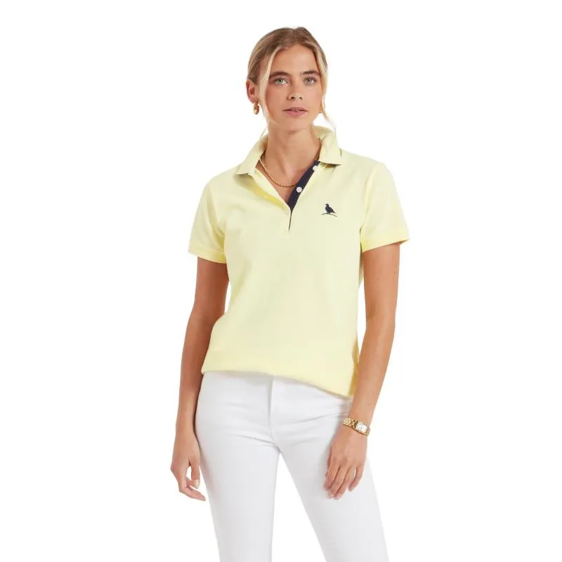 Schoffel St Ives Tailored Ladies Polo Shirt - Pale Lemon