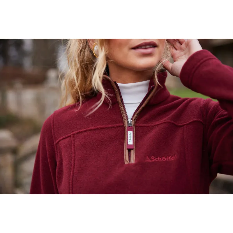 Schoffel Tilton 1/4 Zip Fleece - Claret