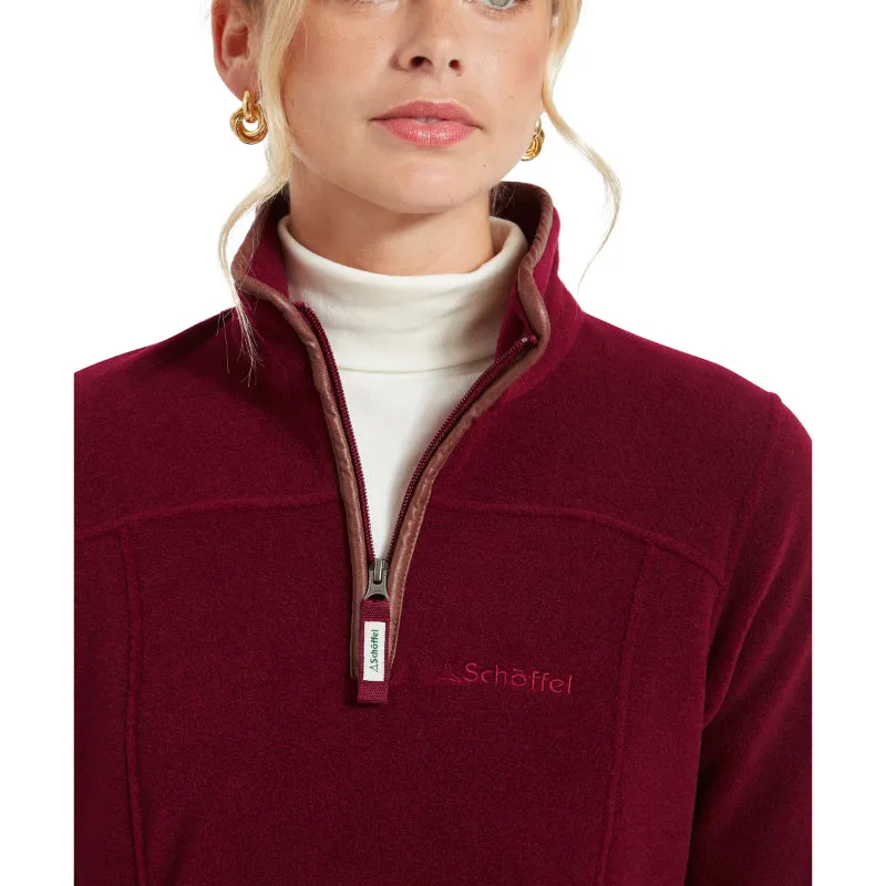 Schoffel Tilton 1/4 Zip Fleece - Claret