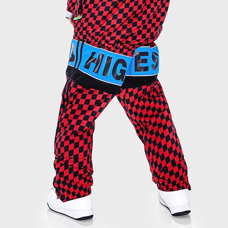 Snowverb Men's Street Style Plaid Snow Pants