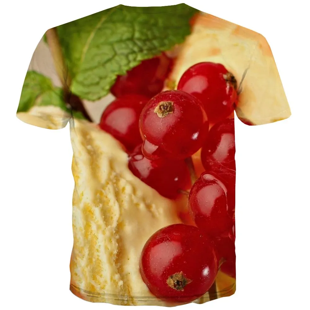 Sweet T-shirt Men Gourmet T-shirts 3d Icecream Shirt Print Colourful T shirts Funny