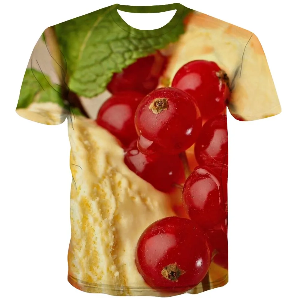 Sweet T-shirt Men Gourmet T-shirts 3d Icecream Shirt Print Colourful T shirts Funny