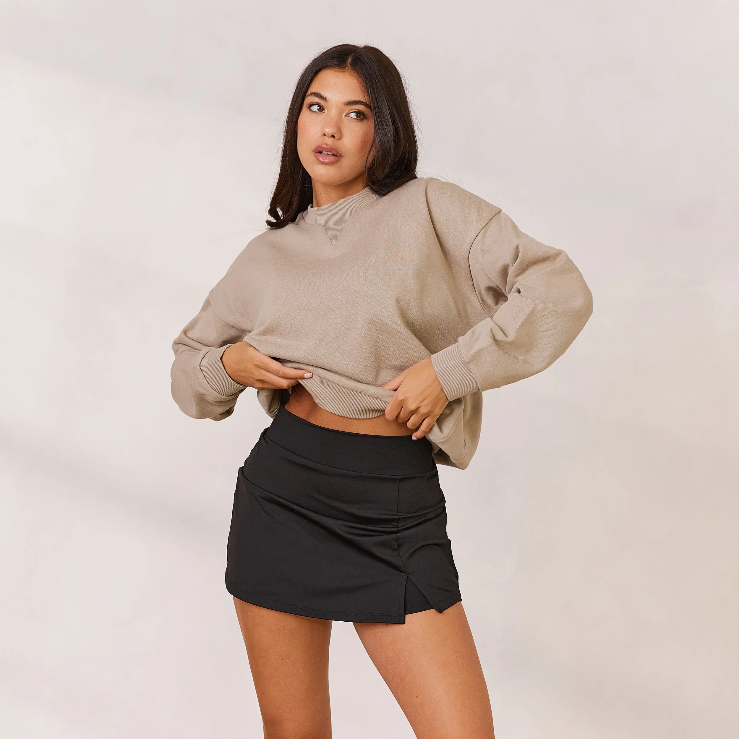 Varsity Crew Neck Sweater - Oat