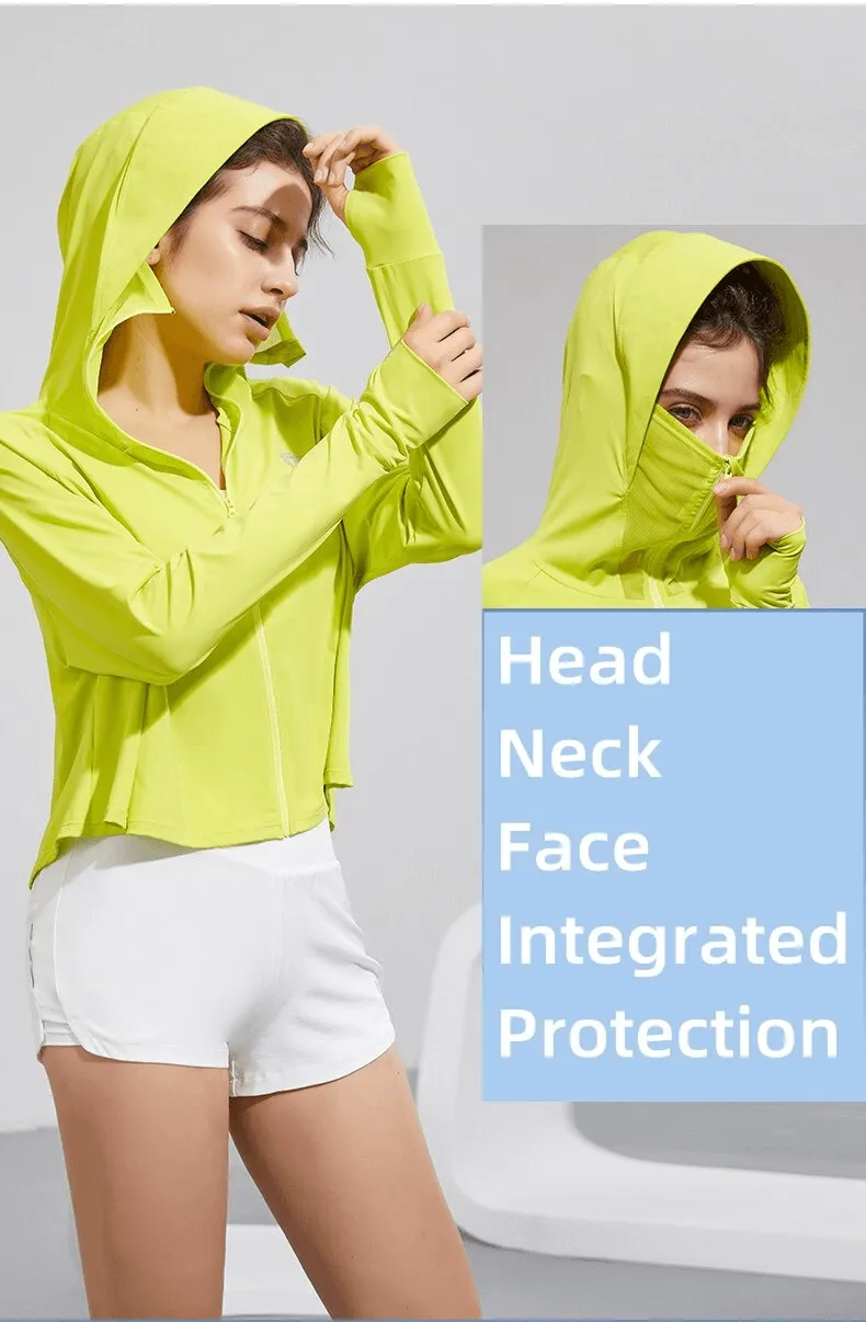 Zipper Long Sleeves Sun Protection Thin Hodie for Women - SF0206